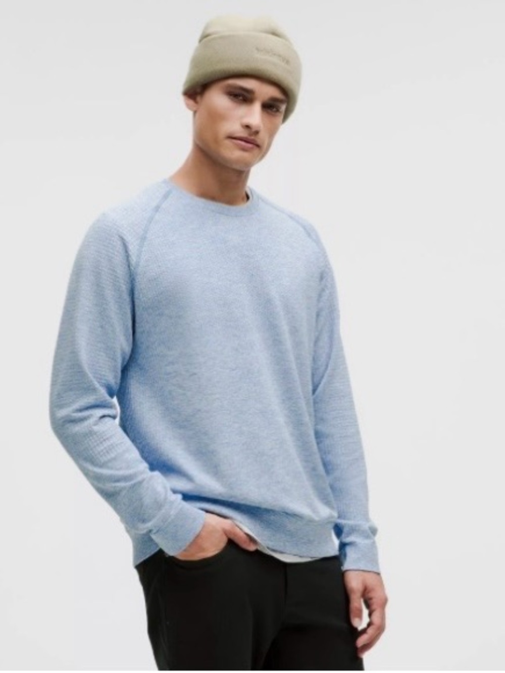Lululemon Light Blue Men's Crewneck Sweater NWT